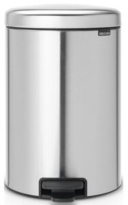 BRABANTIA NewIcon pedálos hulladékgyűjtő szagmentesen záródó Soft-Close fedél műanyag tartály 20L - Y méret r.m. acél selyem ujjlenyomatmentes - 111907