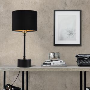 Asztali lámpa Deventer éjjeli lámpa design 39cm x ø18 cm fekete búra