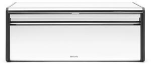 BRABANTIA Fall Front kenyértartó lehajtható ajtóval. mágneses zárral. sík tetővel. szögletes. 465mm széles. r.m. acél. fényes - 236846