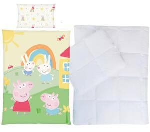 Peppa malac ovis ágynemű szett (szivárvány)