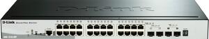 D-Link DGS-1510-28P hálózati kapcsoló Vezérelt L3 Gigabit Ethernet (10/100/1000) Ethernet-áramellátás (PoE) támogatása Fekete
