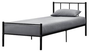 Fémkeretes ágy, kopásálló, Fekete, 200cm x 90cm