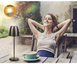 Megatron TAVOLA Solar (MT68059) Akkus asztali lámpa LED 2 W Fekete