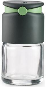 LÉKUÉ LK883286 Spice Shaker üveg fűszerszóró tartály 80ml, két szórástípus, műanyag, színtelen/szürke
