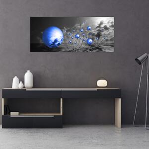 Világoskék gömbök képe (120x50 cm)