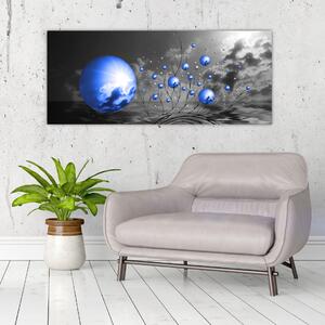 Világoskék gömbök képe (120x50 cm)