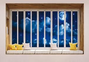 Fotótapéta - Éjszakai égbolt az ablakban (152,5x104 cm)