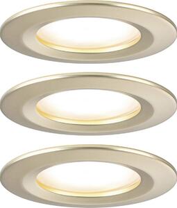 Paulmann Nova Coin LED-es beépíthető lámpa 3 részes készlet LED 6 W Arany (matt) (92405)