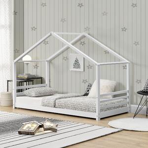 Házikó ágy Vardø 90x200 cm fenyőfa fehér