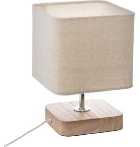 Lámpara De Sobremesa De Madera H. 21 Cm