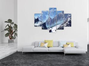 Kép - Festett hegyek (150x105 cm)