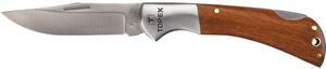 TOPEX 98Z007 Kés, Összecsukható Kés Retesszel, 8Cm Penge, Fa Markolat