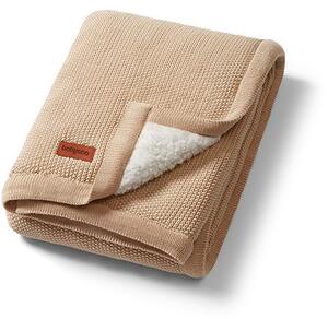 BabyOno Pamut takaró fleece béléssel, bézs