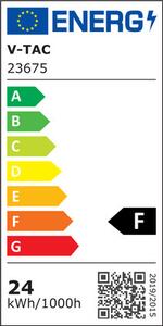 V-TAC VT-17024 LED-es beépíthető lámpa EEK: F (A - G) LED 24 W Fekete (23675)