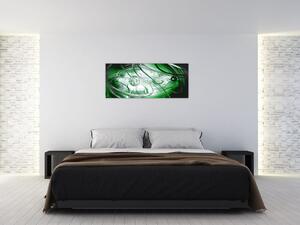 Zöld absztrakt kép (120x50 cm)