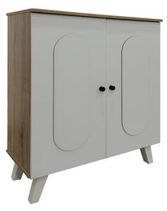Cipősszekrény, Cathi, fehér, 80x34x95 cm