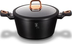 BerlingerHaus BH/1641N Black Rose Collection Lábas - Kovácsolt Alumínium, Matt Fekete, Rose Gold