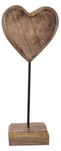InDecor Szív mangófa alapon, 10 x 5 x 25 cm, 10 x5 x 25 cm, S