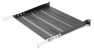 KaTLINK 19" 1U G/450 rackszekrény polc - Fekete (RAL 9005)