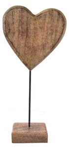 InDecor Szív mangófa alapon, 15 x 6 x 33 cm, 15 x 6 x 33 cm, L