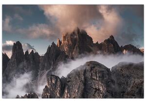 Kép - A ködben rejtett olasz dolomitok (90x60 cm)