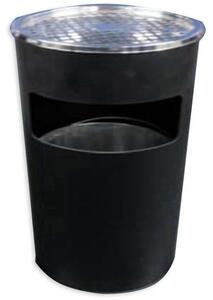 ROUND TRASH BIN WITH ASHTRAY T-Y0617M