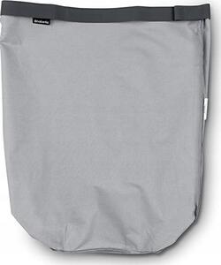 Brabantia Laundry Bin Bag tépőzáras szennyesgyűjtő csere zsák, henger formájú 60L kapacitású Laundry Bin szennyestartókhoz, mosógépben mosható, szürke - 102363