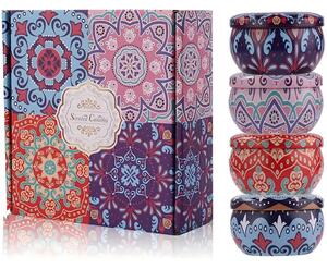 Extralink Home - 4 Darabos Illatos Szójagyertya Készlet Ajándékdobozban, W-1505 Modell