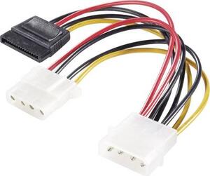 SATA - IDE Y tápkábel átalakító [1x IDE dugó, 4 pólusú - 1x SATA alj 15 pólusú, IDE aljzat 4 pólusú] Renkforce 975476