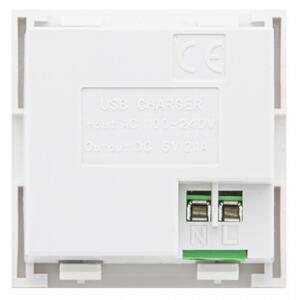Maclean MCE728W 2xUSB fali aljzat - Fehér