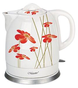 Maestro MR-066-RED FLOWERS Elektromos Vízforraló 1,5L 1200W Piros Virágmintás