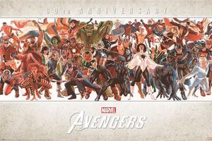 Plakát Avengers - 60th Anniversary by Alex Ross, (91.5 x 61 cm)