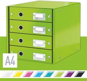 Leitz "Click&Store" irattartó laminált karton 4 fiókos zöld (60490054/E60490054)