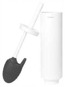 Brabantia MindSet fali WC-kefe tartó sörtés fejű WC-kefével, acél, szikrázó fehér ásványi textúra - 303845