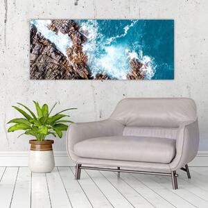 Kép a sziklák és a tenger (120x50 cm)