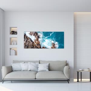 Kép a sziklák és a tenger (120x50 cm)