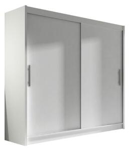 Gardróbszekrény Closico Pallor I, Laminált forgácslap, 215x180x58cm, Fehér