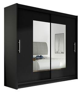 Gardróbszekrény Closico Pallor VII, Laminált forgácslap, 215x180x58cm, Fekete
