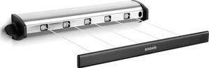 Brabantia Pull-Out Drying Lines kihúzható fali ruhaszárító kompakt, 2 fal közé rögzítendő, 5 zsinóros szárítókötéllel, 12.5kg teherbírás, r.m. acél selyem matt/fekete - 385766