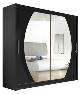 Gardróbszekrény Closico Pallor IV, Laminált forgácslap, 215x180x58cm, Fekete