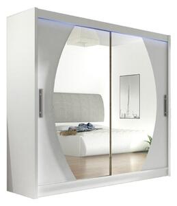 Gardróbszekrény Closico Pallor IV, Laminált forgácslap, 215x180x58cm, Fehér
