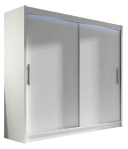 Gardróbszekrény Closico Pallor I, Laminált forgácslap, 215x180x58cm, Fehér