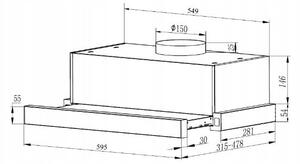 Beépíthető páraelszívó Beko HNT63322WH