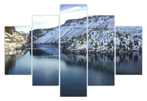 Kép - téli táj tóval (150x105 cm)