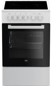 Beko FSS57000GW tűzhely Szabadonálló tűzhely Elektromos Kerámia Fekete, Fehér