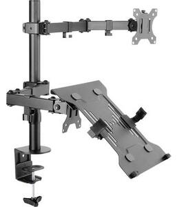 SpeaKa Professional SP-MM-302 2 részes Monitor tartó 33,0 cm (13) - 81,3 cm (32) Fekete Dönthető + forgatható, Állítható magasságú, Forgatható (SP-9400960)