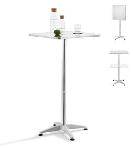 Bár- és bisztróasztal Järpen négyszögletes 75 cm / 115 cm ezüst