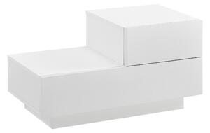 Éjjeliszekrény fiókokkal 38 x 70 x 35 cm jobboldali fiókos szekrény 2 fiókkal forgácslemez fehér, matt