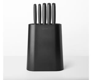 BRABANTIA Tasty+ Slice & Dice konyhai késtartó blokk. 5db késsel. műanyag. r.m. acél. sötétszürke - 123061