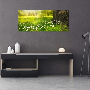 Tisztás és a virágok képe (120x50 cm)